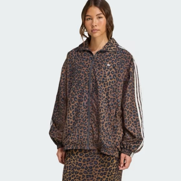 adidas Leopard Print Bomber Jacket - Picture 1 of 4